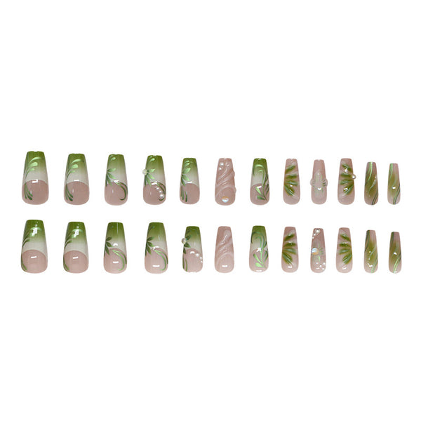 12 Sizes-24 Pcs Press On Nails Z989