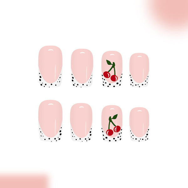 12 Sizes-24 Pcs Press On Nails C1393