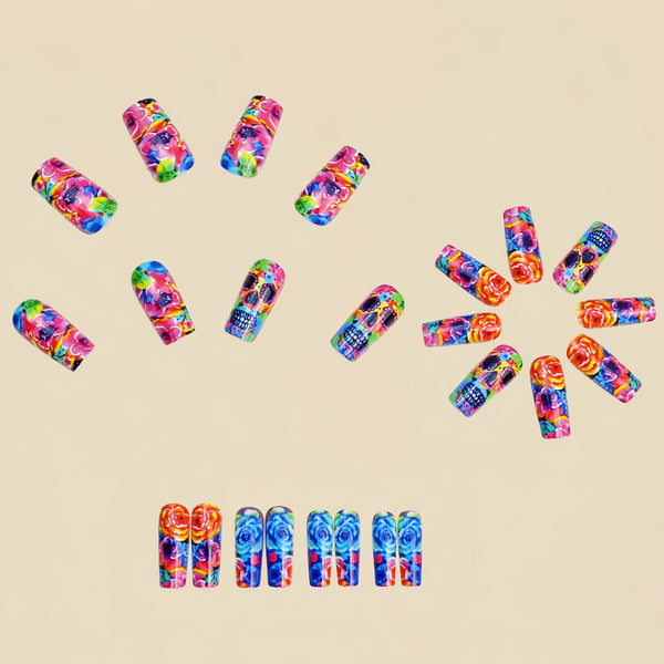 12 Sizes-24 Pcs Press On Nails y1110-24
