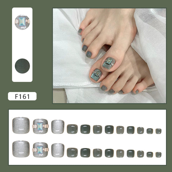 12 Sizes-24 Pcs Press On Nails F161