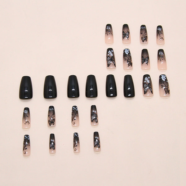 12 Sizes-24 Pcs Press On Nails W1898