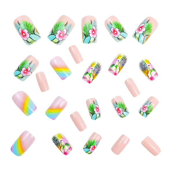 12 Sizes-24 Pcs Press On Nails Y913