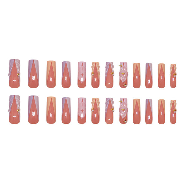 12 Sizes-24 Pcs Press On Nails Z1353