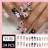 12 Sizes-24 Pcs Press On Nails Y135