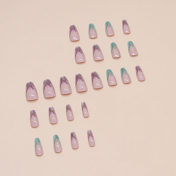 12 Sizes-24 Pcs Press On Nails W1595
