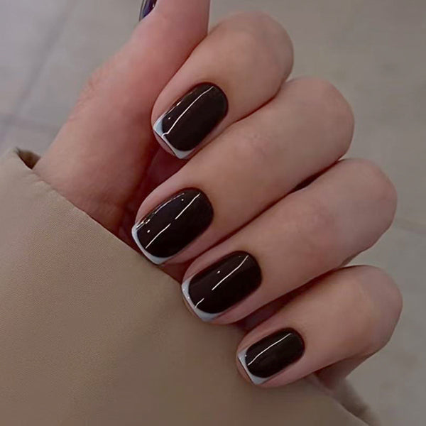 12 Sizes-24 Pcs Press On Nails C1527