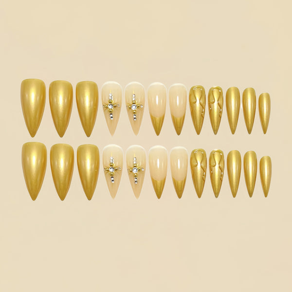 12 Sizes-24 Pcs Press On Nails Y1810