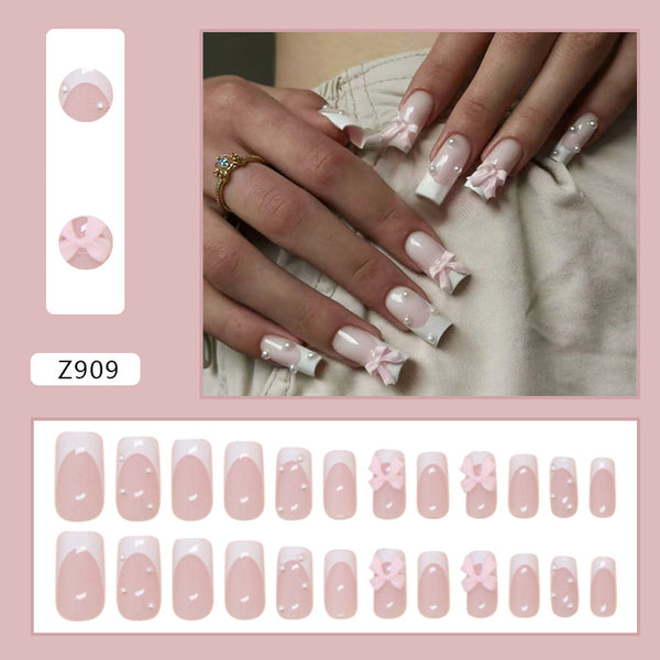 12 Sizes-24 Pcs Press On Nails Z909