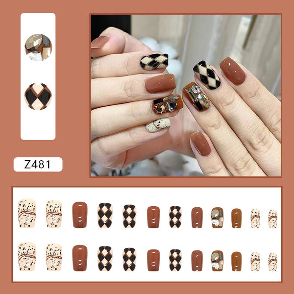12 Sizes-24 Pcs Press On Nails Z481