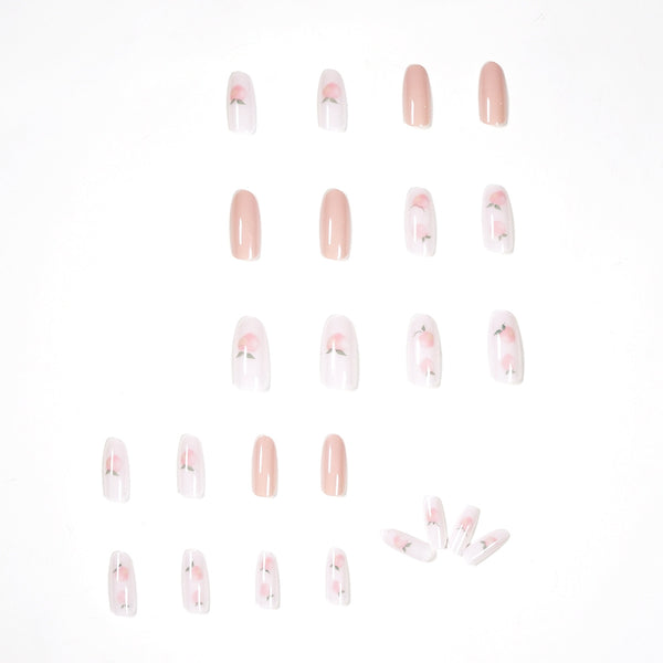 12 Sizes-24 Pcs Press On Nails JP1158