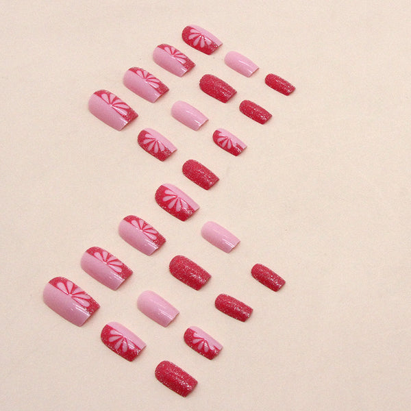 12 Sizes-24 Pcs Press On Nails W696