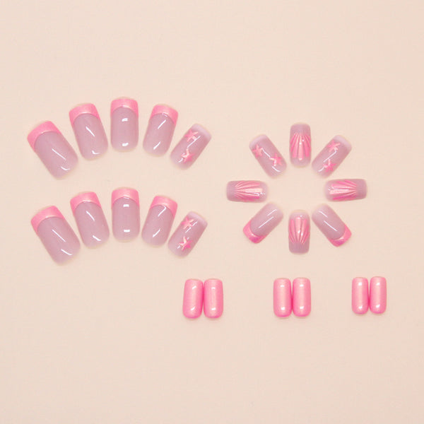 12 Sizes-24 Pcs Press On Nails W1732