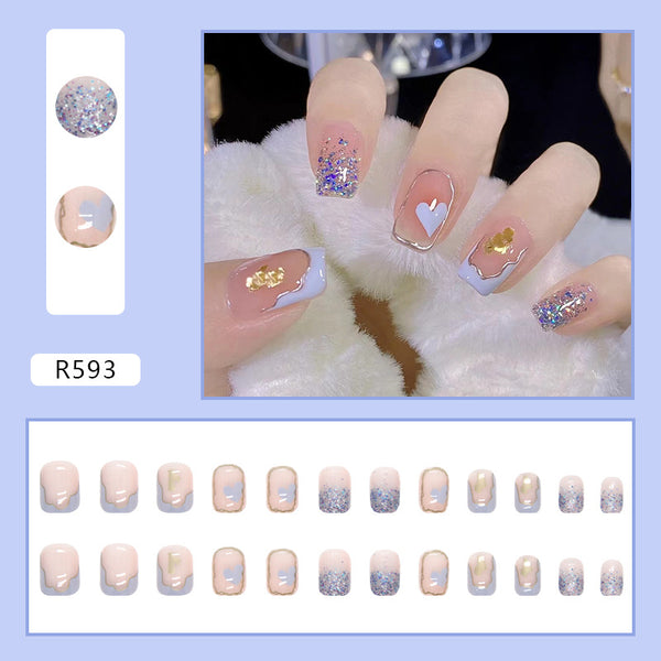 12 Sizes-24 Pcs Press On Nails R593