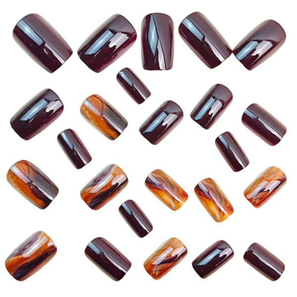 12 Sizes-24 Pcs Press On Nails Y1768