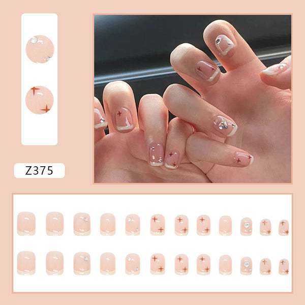 12 Sizes-24 Pcs Press On Nails Z362
