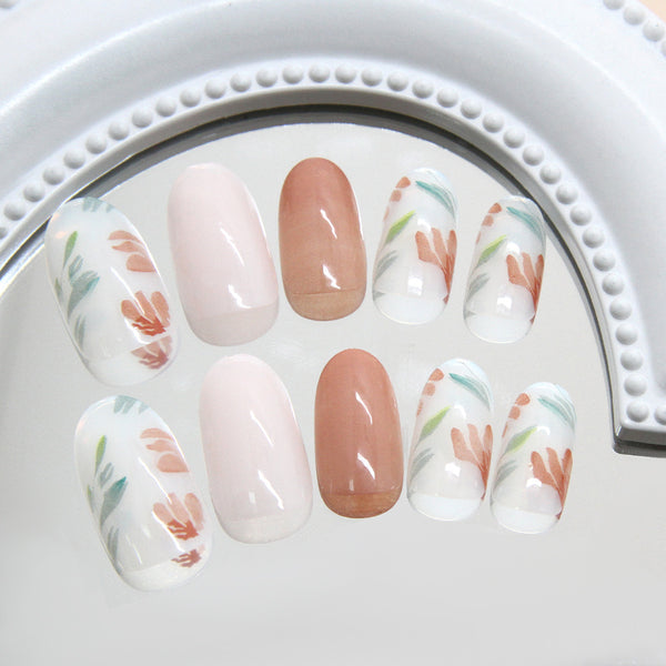 12 Sizes-24 Pcs Press On Nails R927