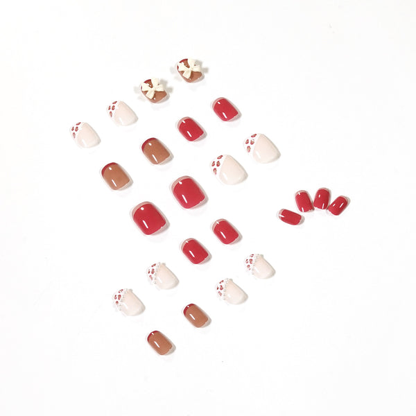 12 Sizes-24 Pcs Press On Nails JP1316