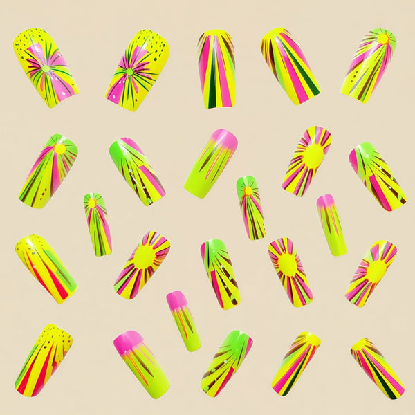 12 Sizes-24 Pcs Press On Nails Y559