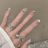12 Sizes-24 Pcs Press On Nails GN024