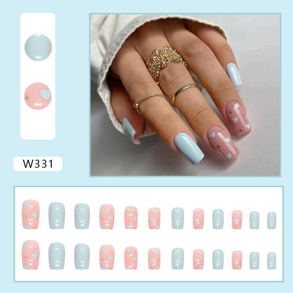 12 Sizes-24 Pcs Press On Nails W331