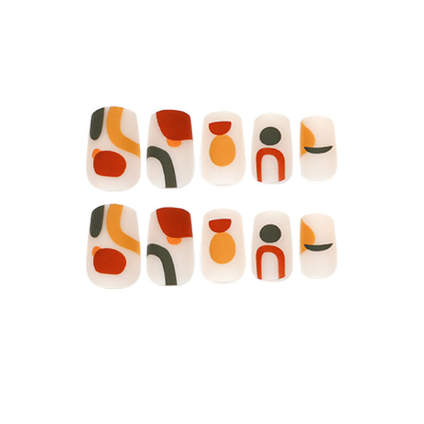 12 Sizes-24 Pcs Press On Nails JP1611