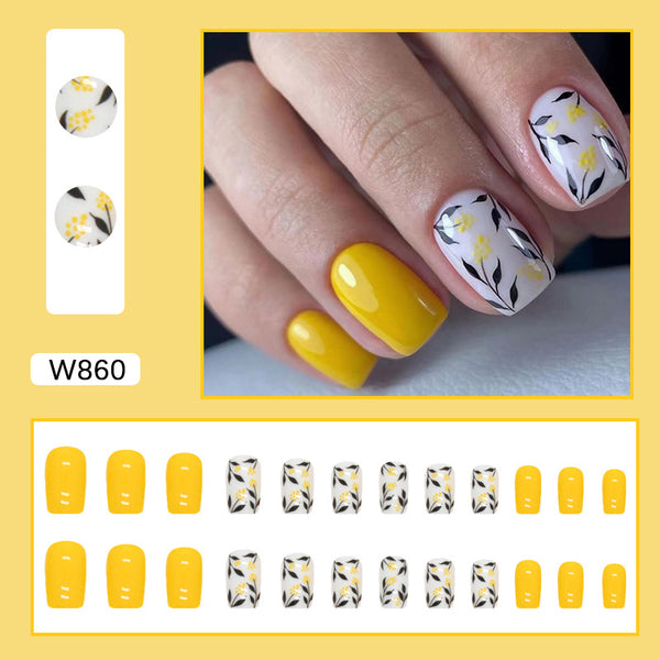 12 Sizes-24 Pcs Press On Nails W860