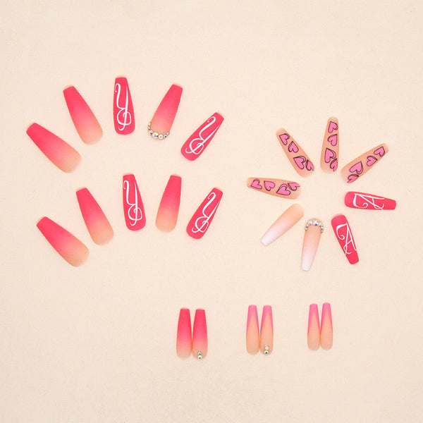 12 Sizes-24 Pcs Press On Nails Z548