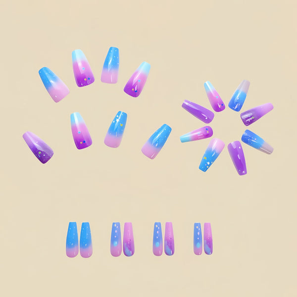 12 Sizes-24 Pcs Press On Nails Y491