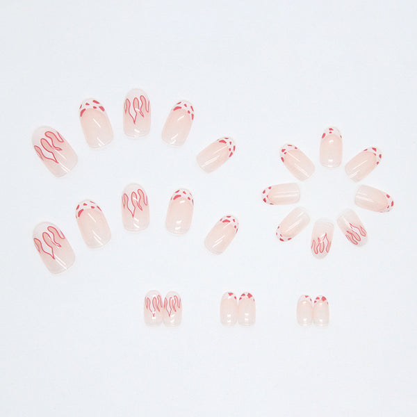 12 Sizes-24 Pcs Press On Nails R789