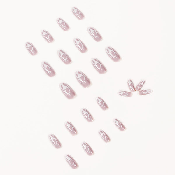 12 Sizes-24 Pcs Press On Nails JP1038