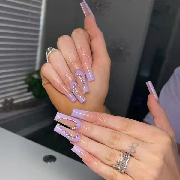 12 Sizes-24 Pcs Press On Nails Z179
