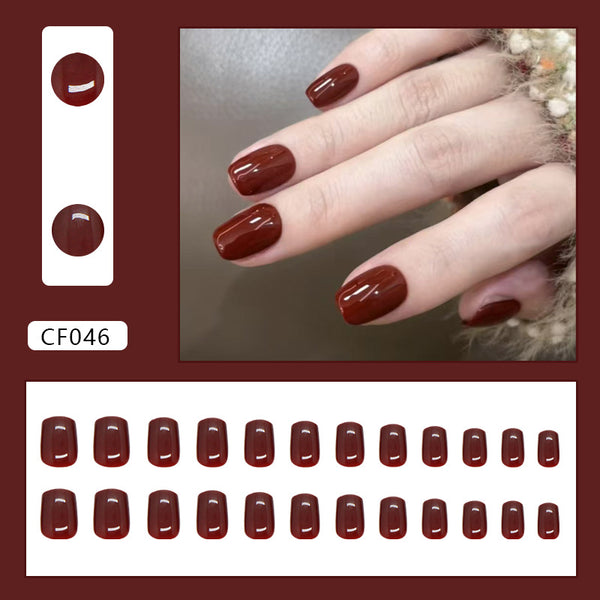 12 Sizes-24 Pcs Press On Nails CF046