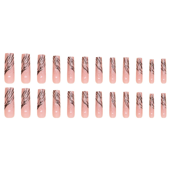 12 Sizes-24 Pcs Press On Nails G014