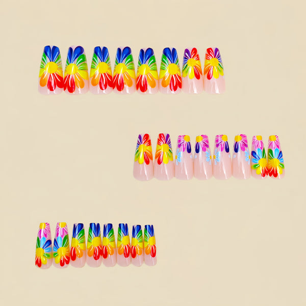 12 Sizes-24 Pcs Press On Nails Y1894