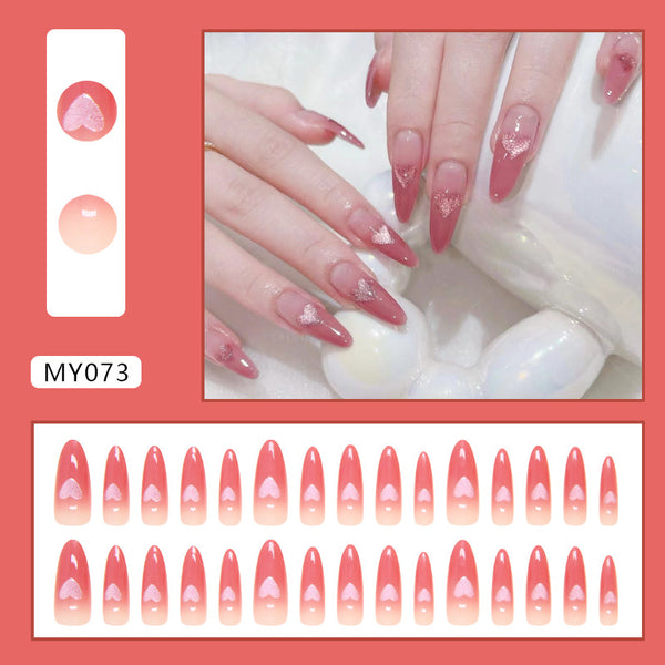 12 Sizes-24 Pcs Press On Nails MY073