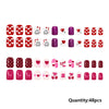 12 Sizes-24 Pcs Press On Nails Vday-6-24pcs