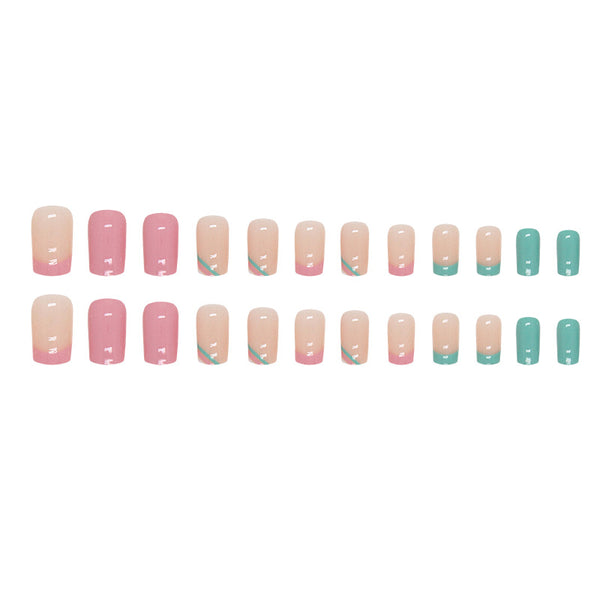 12 Sizes-24 Pcs Press On Nails W1211