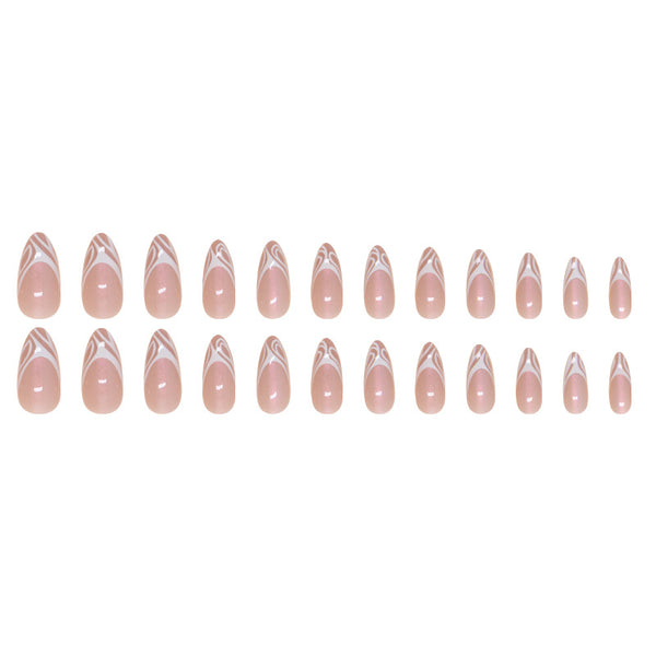 12 Sizes-24 Pcs Press On Nails W1651
