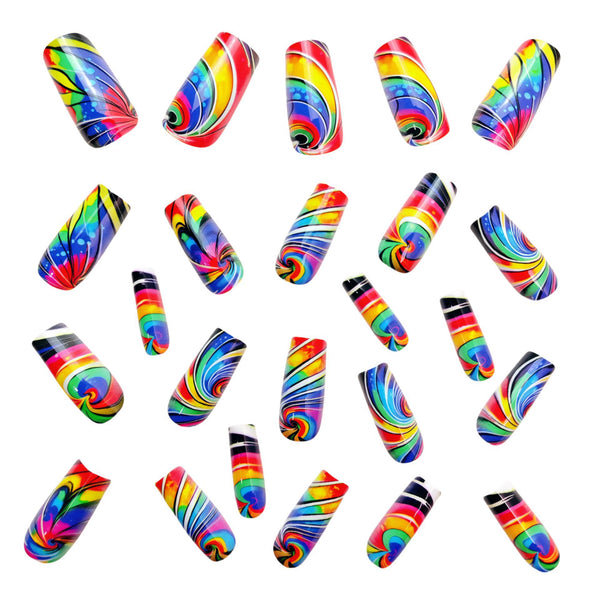 12 Sizes-24 Pcs Press On Nails Y581