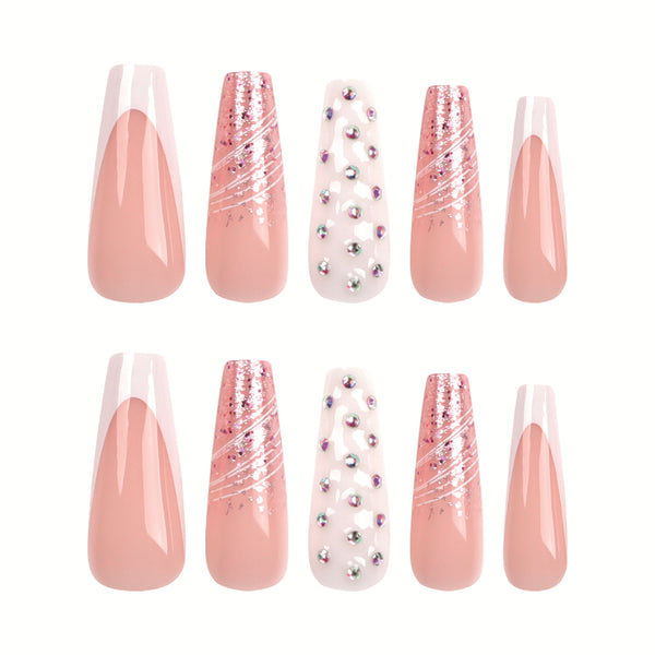 12 Sizes-24 Pcs Press On Nails JP3083