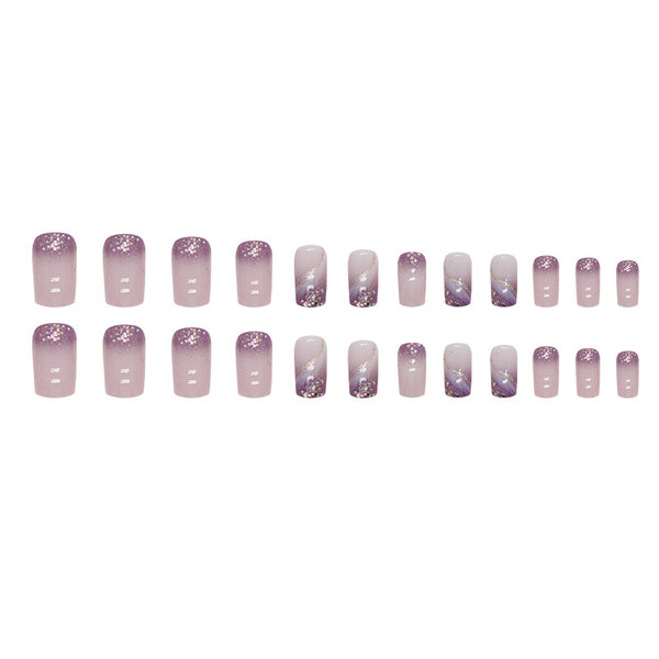 12 Sizes-24 Pcs Press On Nails W1418