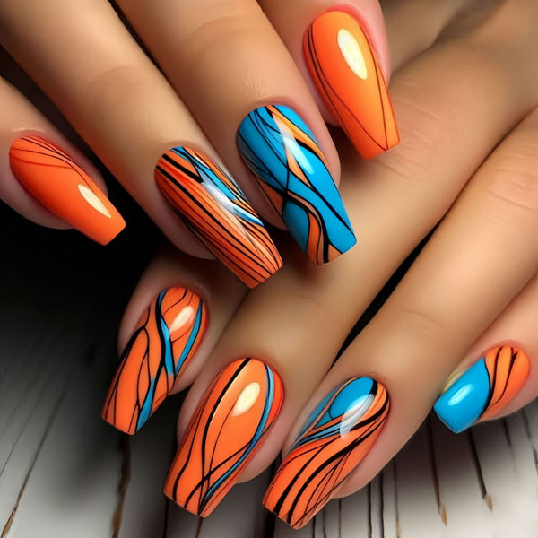 12 Sizes-24 Pcs Press On Nails Y678
