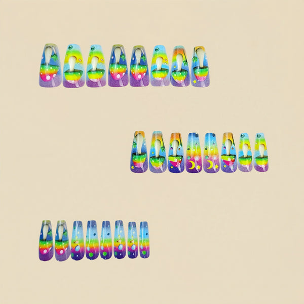 12 Sizes-24 Pcs Press On Nails Y739