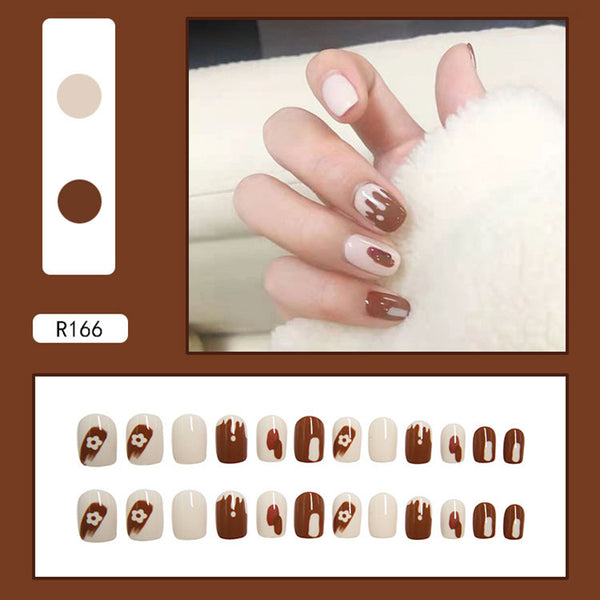 12 Sizes-24 Pcs Press On Nails R161