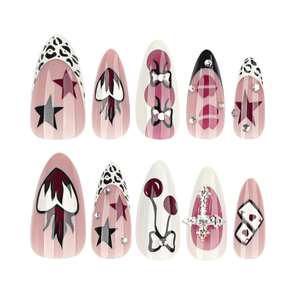 12 Sizes-24 Pcs Press On Nails JP3964