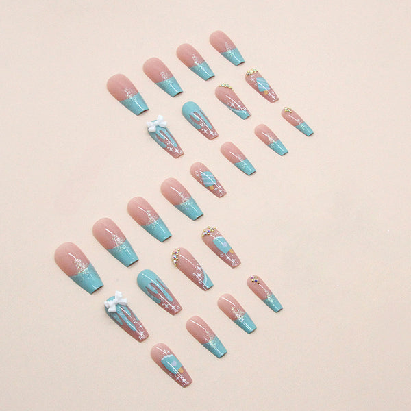 12 Sizes-24 Pcs Press On Nails Z707