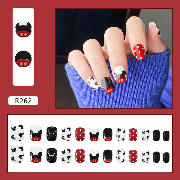 12 Sizes-24 Pcs Press On Nails R241