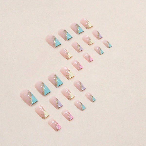 12 Sizes-24 Pcs Press On Nails W766