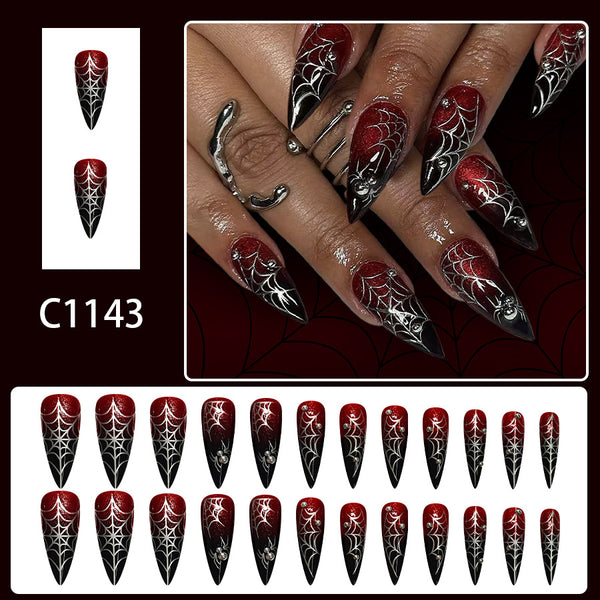 12 Sizes-24 Pcs Press On Nails C1143