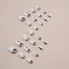 12 Sizes-24 Pcs Press On Nails W1262